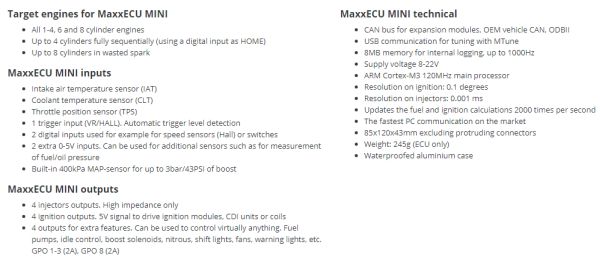 Maxxecu mini standard